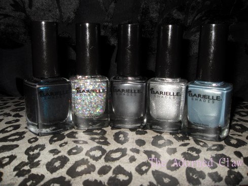 Barielle Shades. Blackened Bleu, Starchild, Coalest Day Of The Year, Night Moves and Out-Grey-Geous