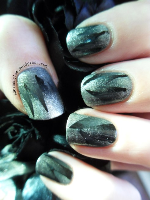 Flame Inspired Reciprocal Gradient Nail Art