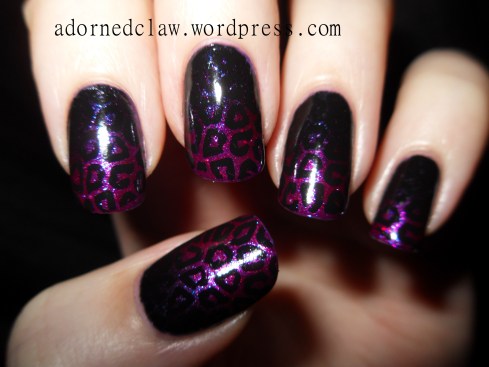 Glitter Leopard Gradient Nails 
