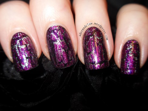 Layered OPI Crackle polish
