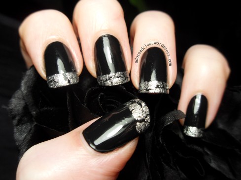 OPI Silver Shatter French Tip