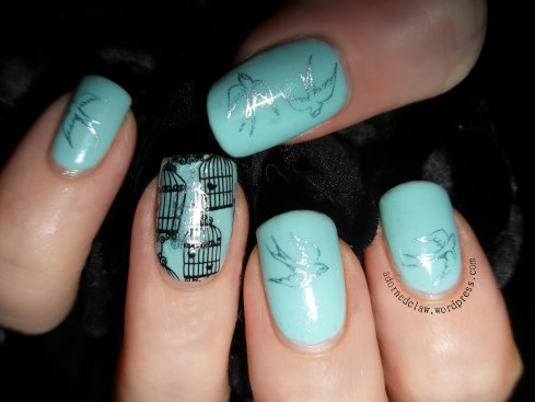 Bird Cage Nail Art