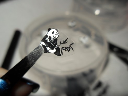 trim off the extra polish