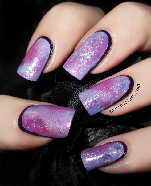 Purple Ruffian Galaxy Nails 