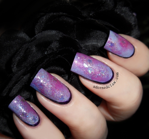 Purple Ruffian Galaxy Nails 