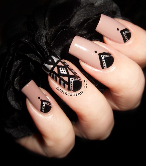 Tribal Print Nail Art