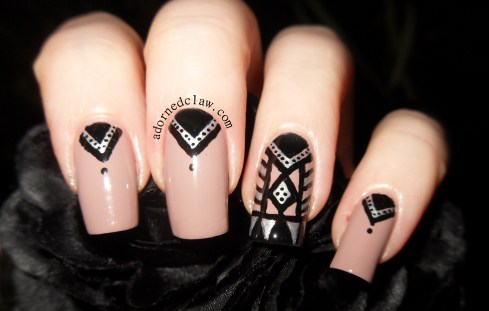 Tribal Print Nail Art