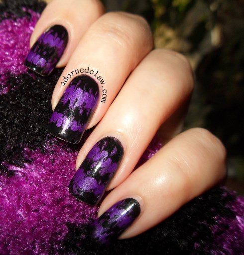 Purple and black stripes