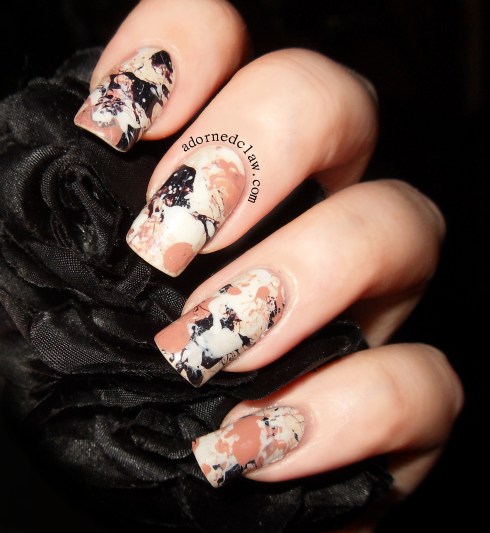 Messy Splatter nails