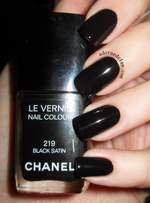 Chanel Black Satin