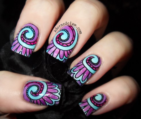 Leadlight Nail art