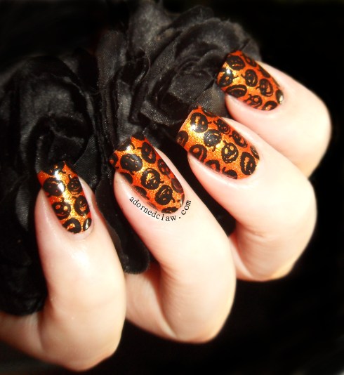 Orange Pumpkin Nails