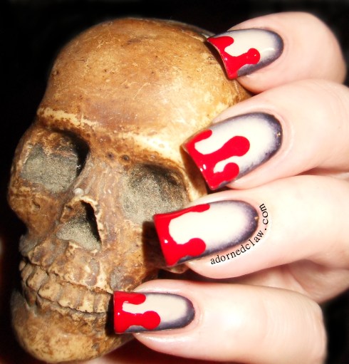Dripping Blood Nail Art