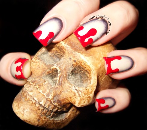 Dripping Blood Nail Art