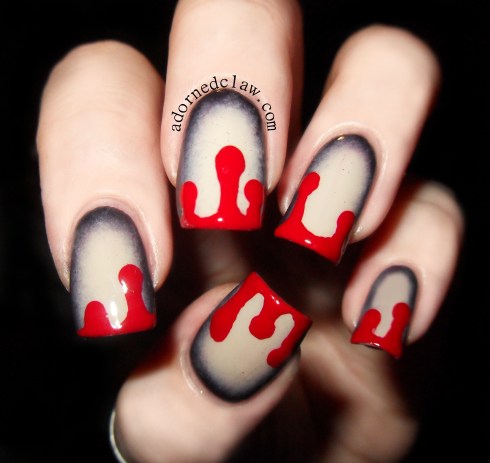 Dripping Blood Nail Art