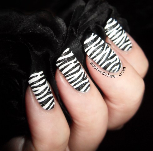 Textured Zebra Nails Moyou Pro 04