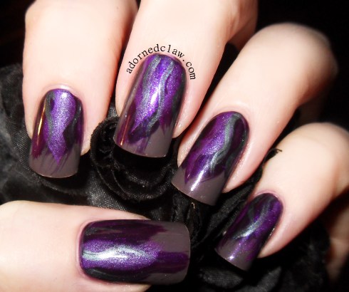 Brushstroke Fire Nail Art