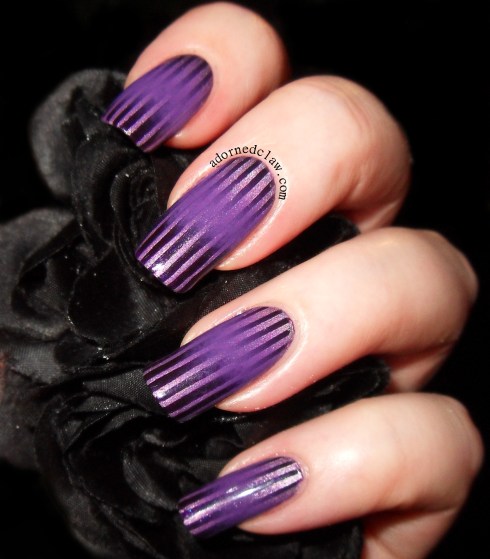 Purple Double Gradient Nail Art