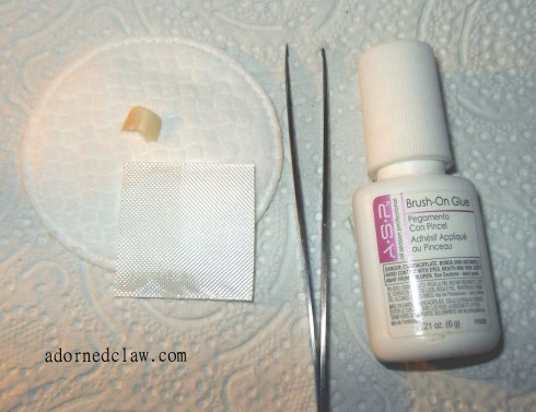 some stuff I use to fix a broken nail