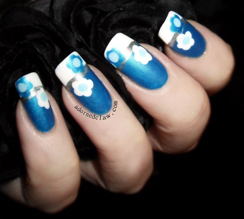 blue white and silver flowers