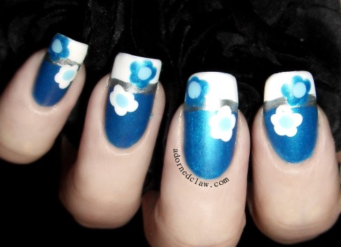 blue white and silver flowers