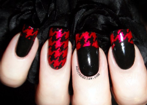 Red and Black Houndstooth