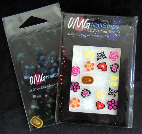 omg led nail decal