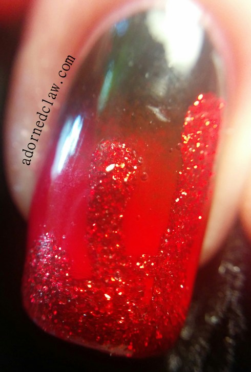 Halloween glitter blood nail Art