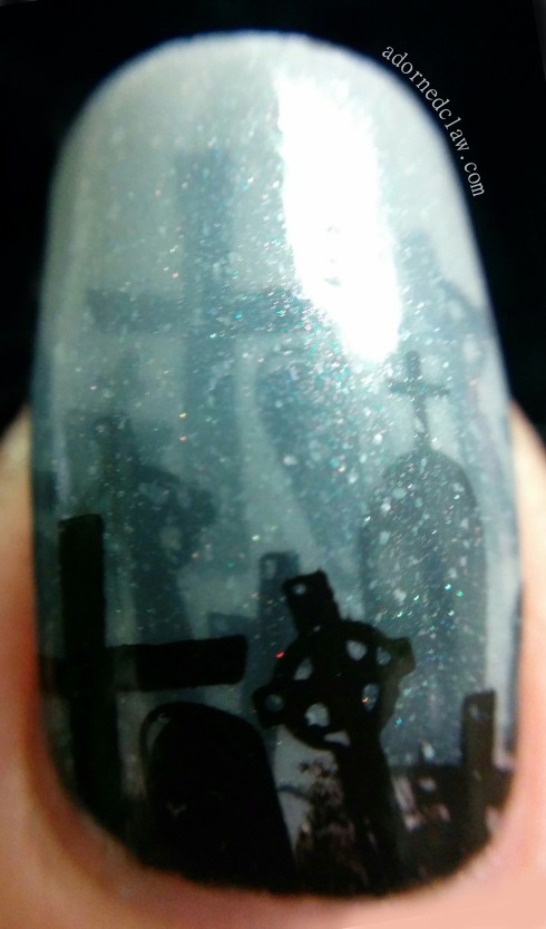 Misty Graveyard Nail Art