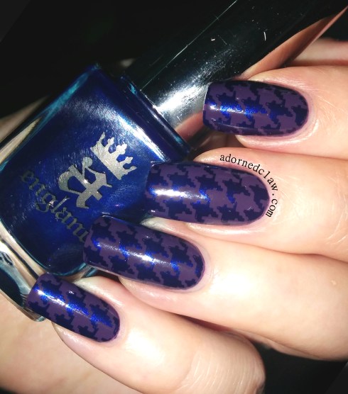 A England Houndstooth Nail Art