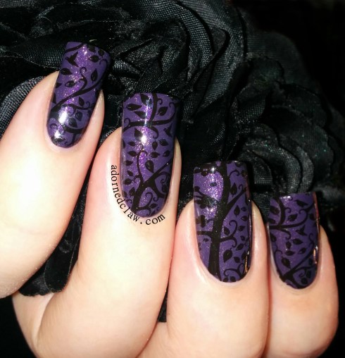 Leafy stamping with nails inc clifford street