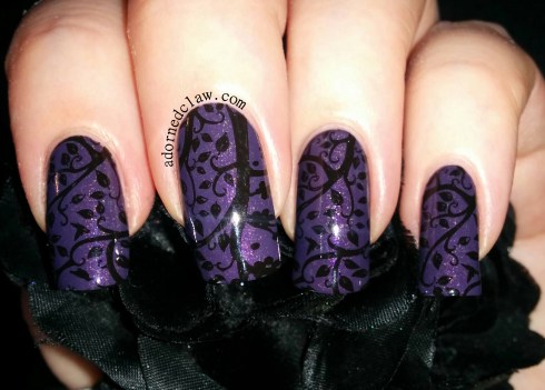 Leafy stamping with nails inc clifford street