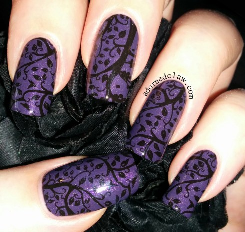 Leafy stamping with nails inc clifford street