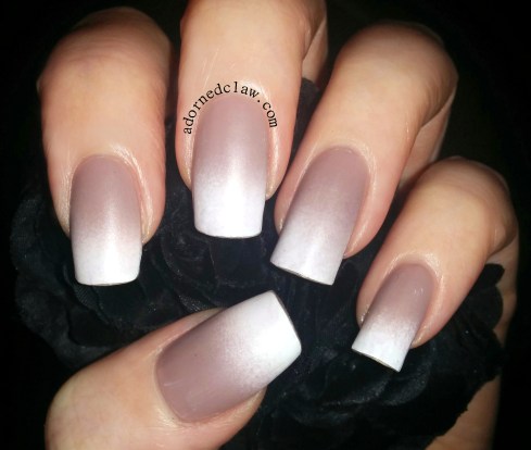 Matte Nude Gradient Nail Art