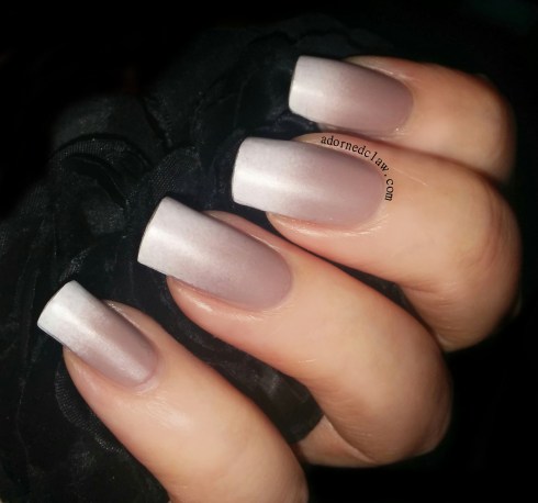 Matte Nude Gradient Nail Art