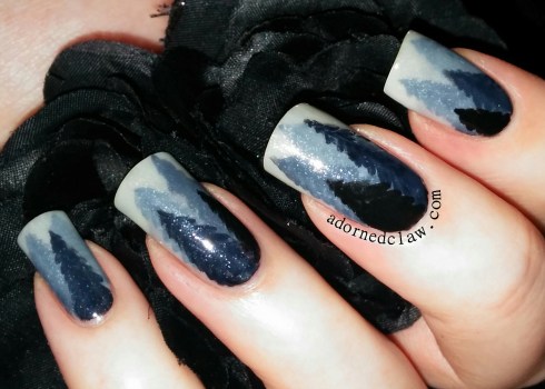 Frosty Forest Nail Art