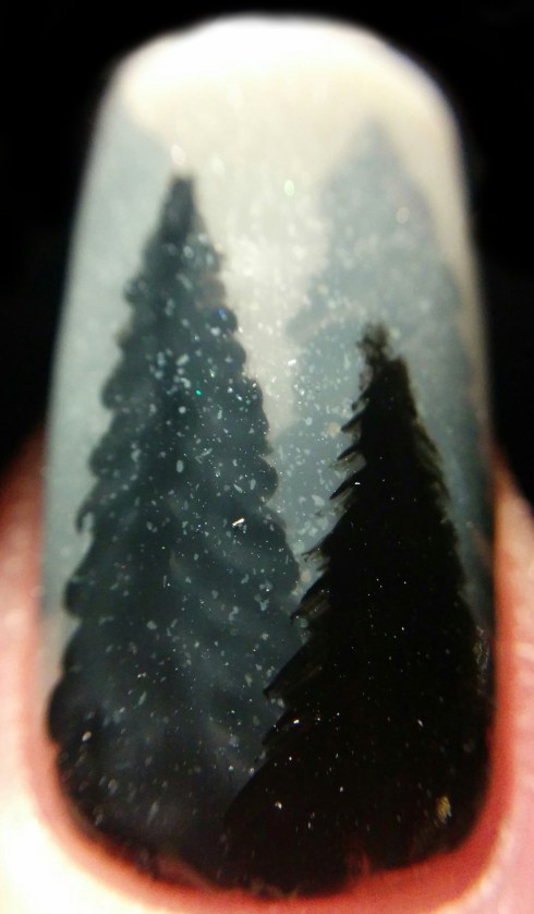 Frosty Forest Nail Art
