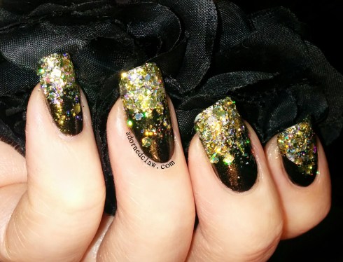 black and gold glitter gradient