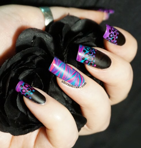 Dotty Watermarble Nail Art