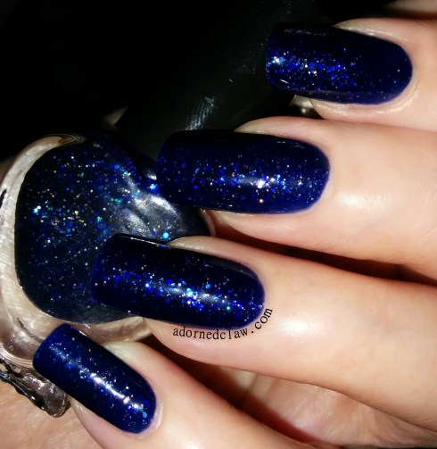blue jelly glitter franken polish