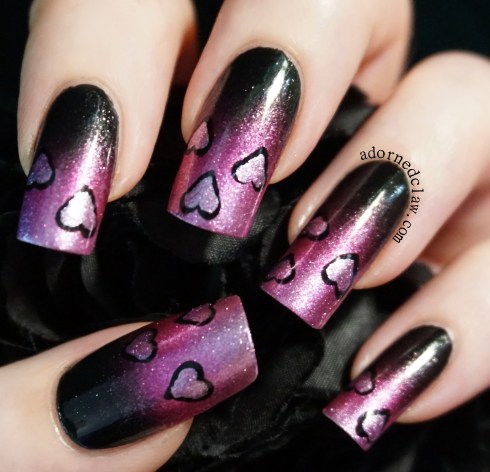 valentine's day nail art