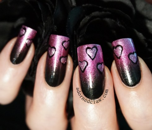 valentine's day nail art