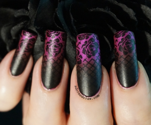 Gothic Gradient Nail Art